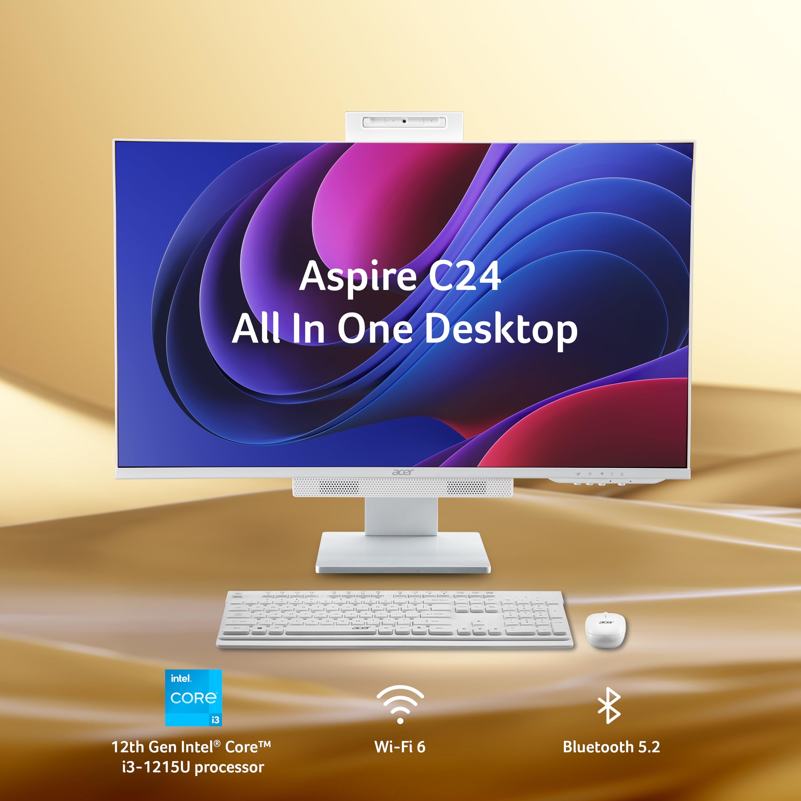 Acer Aspire C24 All in One Desktop Intel Core i3-1215U Processor